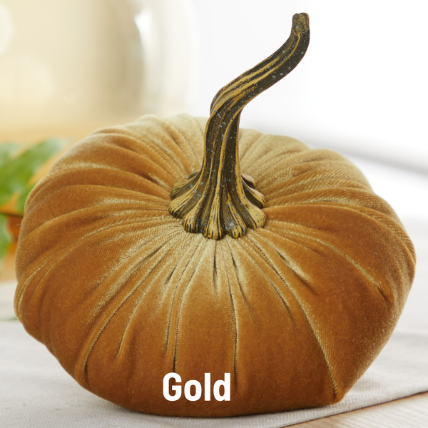 Pumpkin Large Velvet, Fall Decor, Shelf Sitter, Tablescape: Taupe