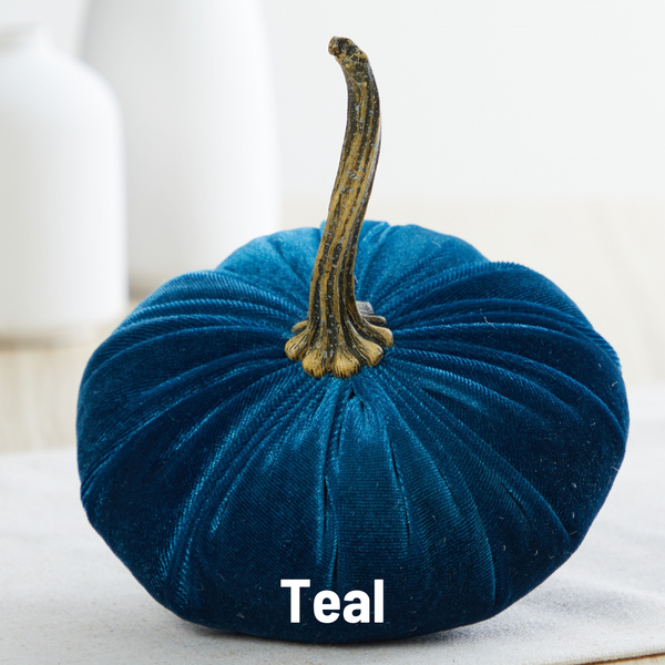 Pumpkin Small Velvet Fall Decor Gift for New Apartment Best: Burgundy