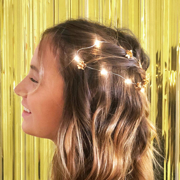 Gold Hair Accessory String Lights