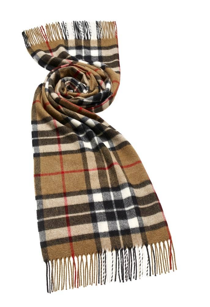 Blanket Scarf - Shawl - Stole - Wrap - Tartan - Camel Thompson