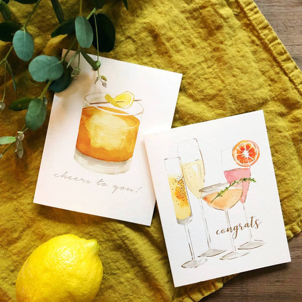 Whiskey Cheers Greeting Card | Birthday & Congrats Card