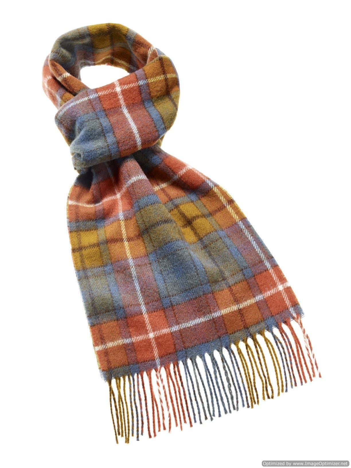 Tartan Antique Buchanan Scarf, Merino Lambswool, Made in England