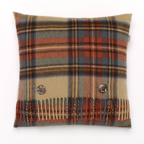 Merino Lambswool - Antique Dress Stewart Tartan Plaid Pillow