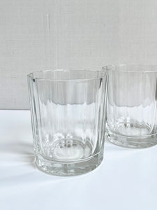 Vintage Double Old Fashioned Glasses, pair