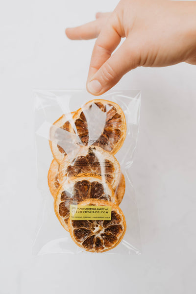 Dehydrated Cocktail Garnishes: Lemon / Stand up gift pouch