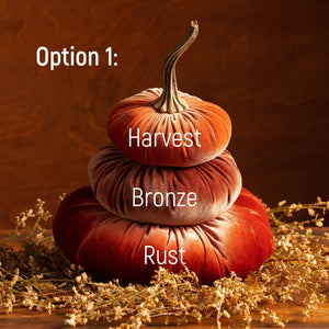 Pumpkin Stacked Decor, Centerpiece Statement, Wedding Decor: Option 1: Harvest Bronze Rust