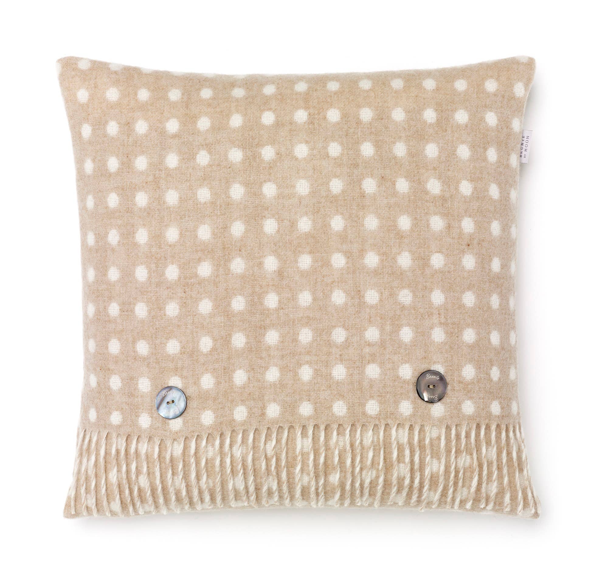 Merino Lambswool - Spot - Beige - Pillow: Beige