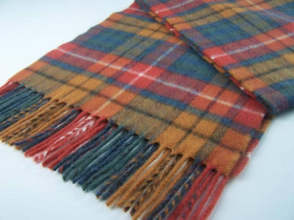 Tartan Antique Buchanan Scarf, Merino Lambswool, Made in England