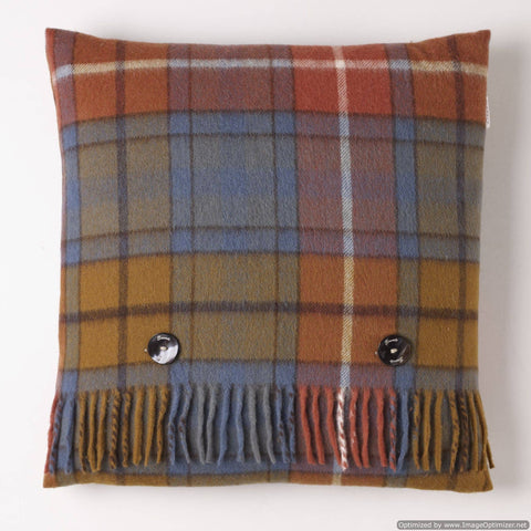 Merino Lambswool - Antique Buchanan Tartan Plaid Pillow - Ma