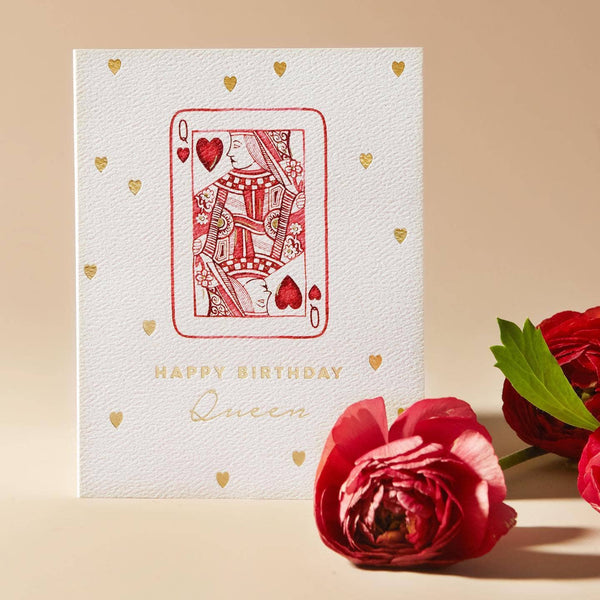 Queen of Hearts Birthday Greeting Card
