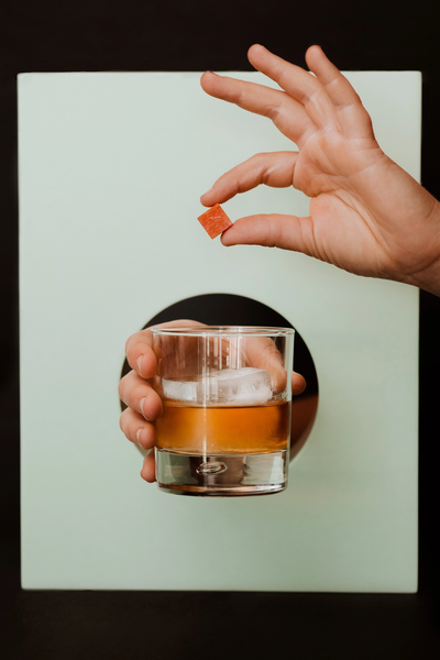 Old Fashioned Bitters Infused Cocktail Cubes