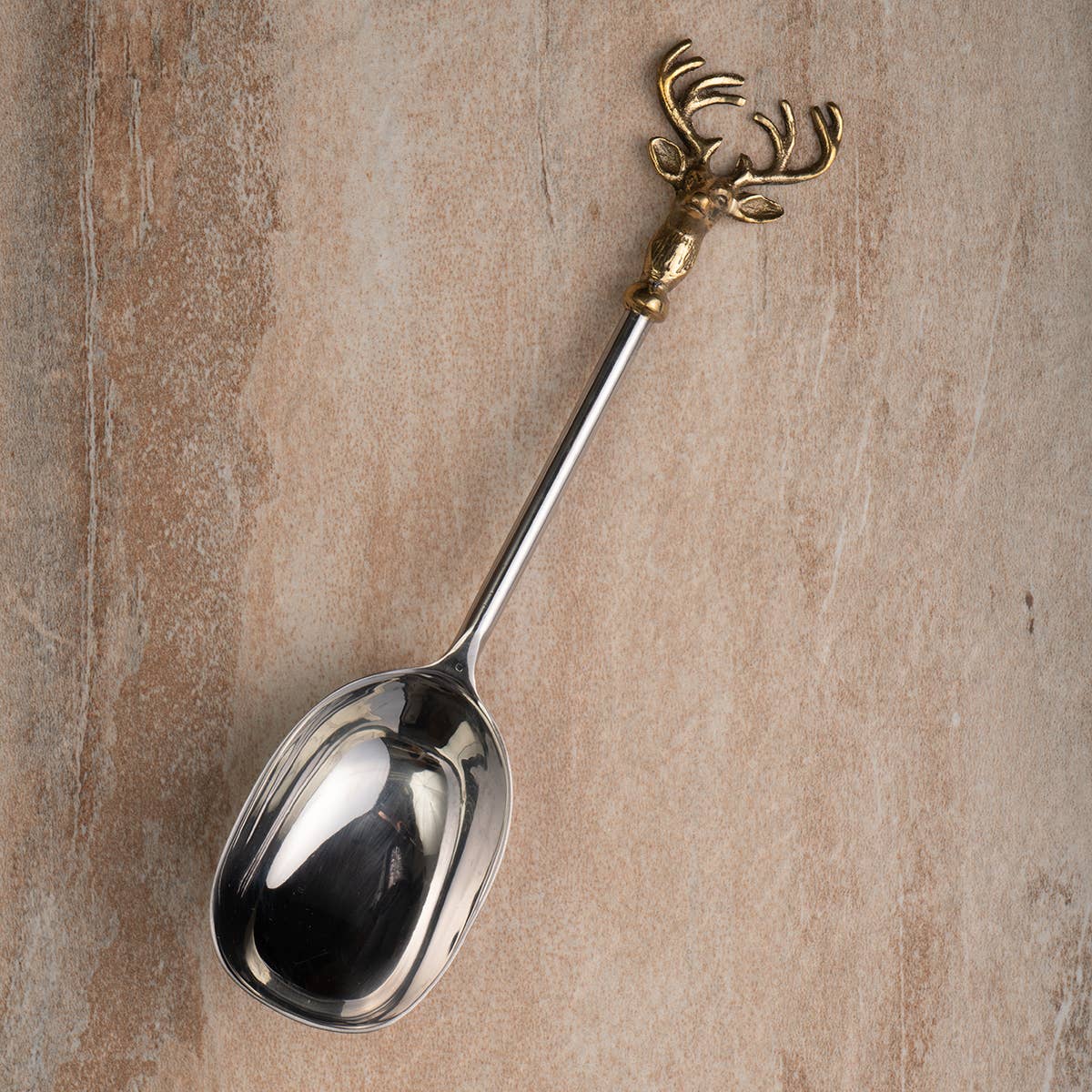 Steel and Brass Ice Scoop