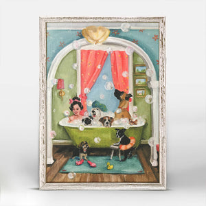 The Bubble Bath Mini Framed Canvas - 5" x 7"