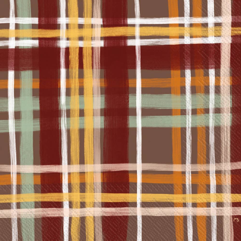 Paper Lunch Napkins Fall Plaid