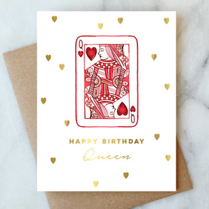 Queen of Hearts Birthday Greeting Card