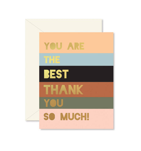Colorblock Thank You Card