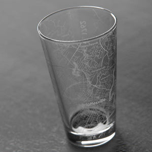 Charlottesville VA Map Pint Glass