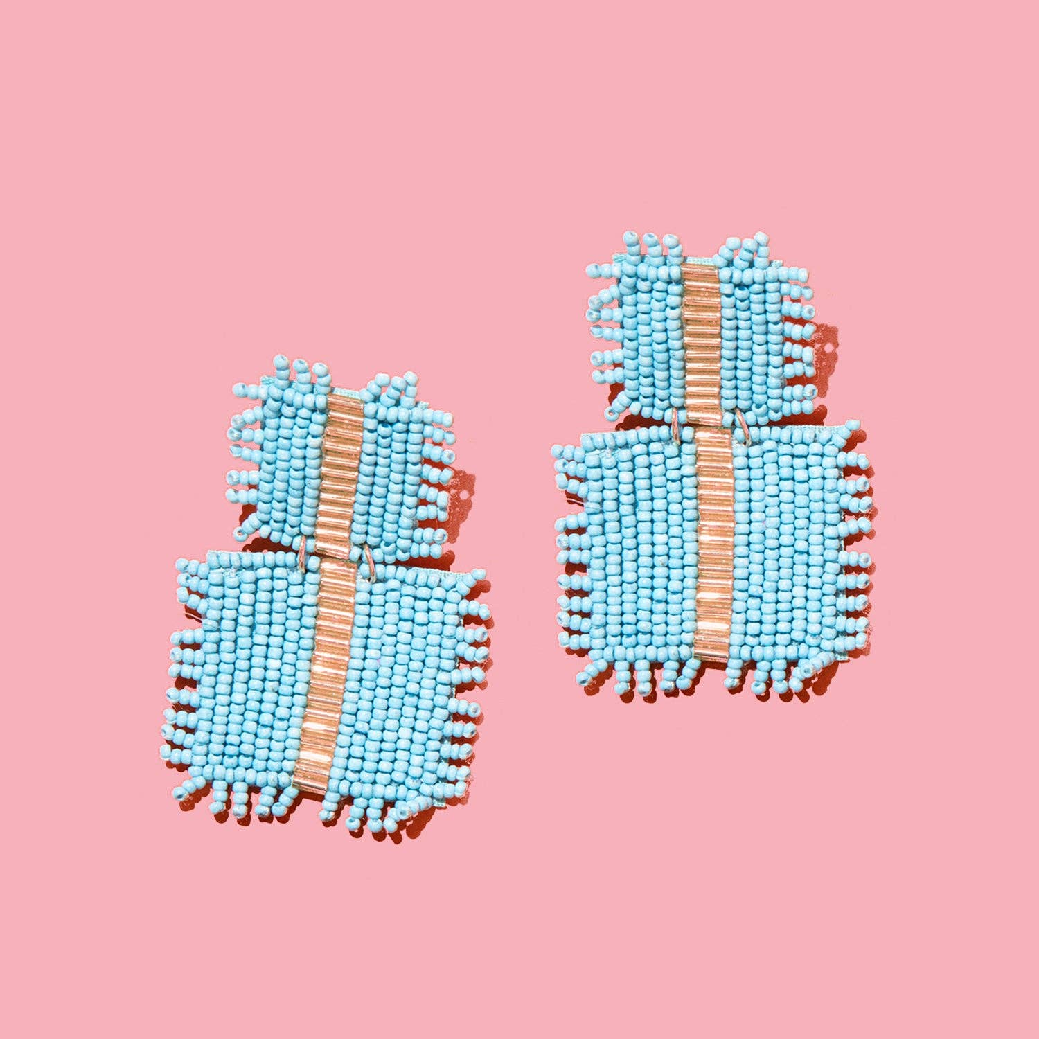Custom Beaded Square Drop