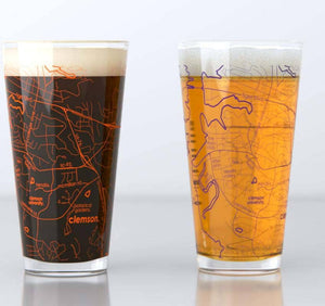 SC Clemson University - Map Pint Glass