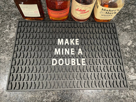 Make Mine A Double Bar Mat - Bourbon - Bourbon Bar