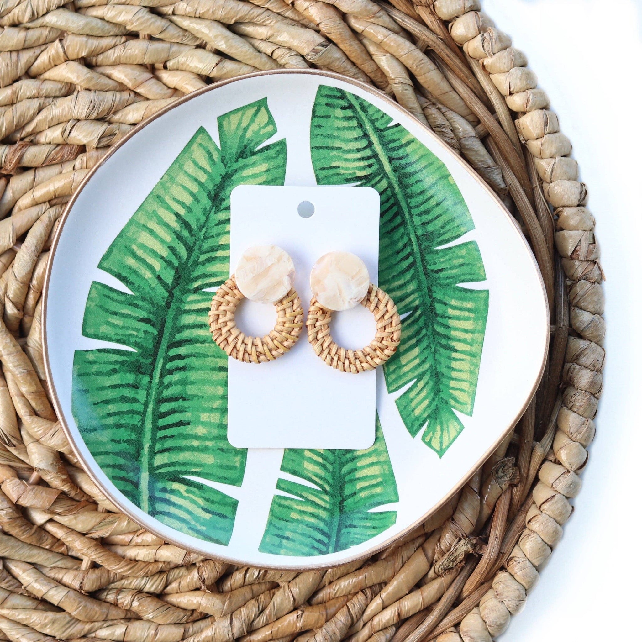 Rattan Button Drop