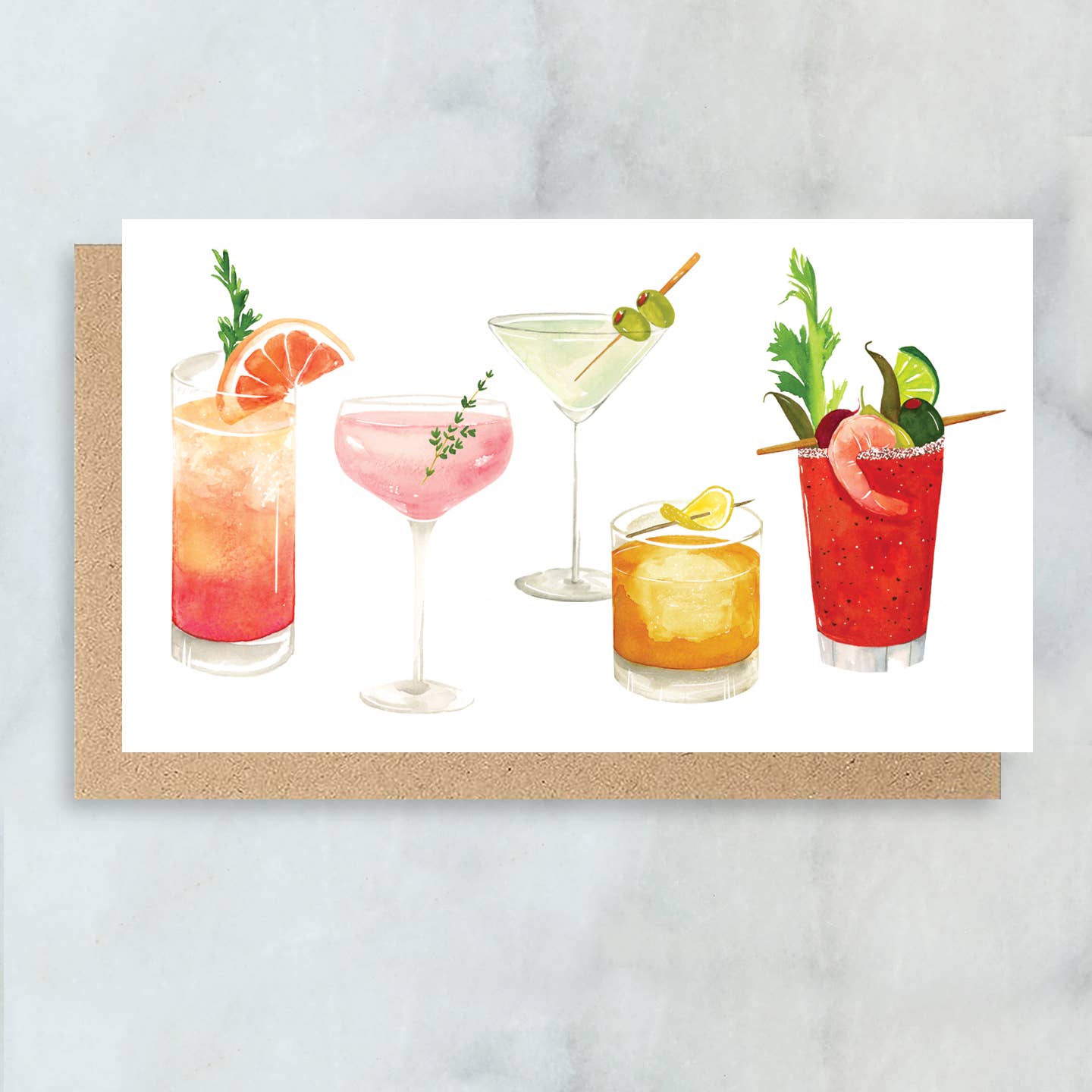 Cocktails Mini Cards- Boxed Set of 6