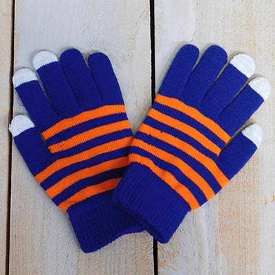 Game Day Texting Gloves - navy & orange