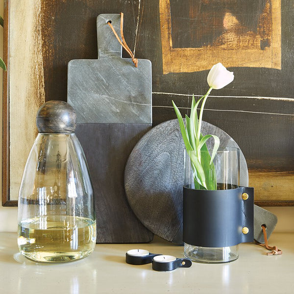 Marble & Mango Wood Board - round