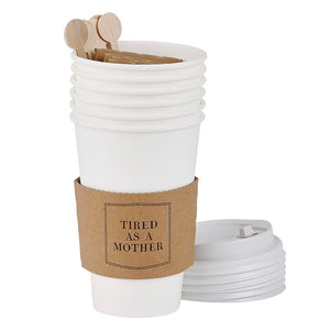 Face to Face Paper Cups - Tired As A Mother