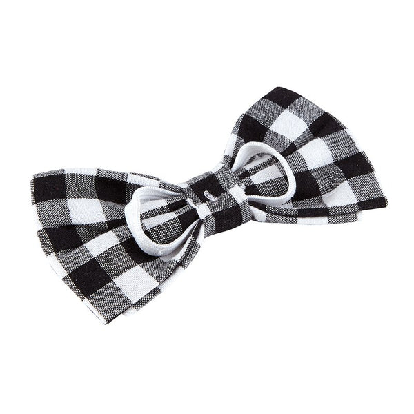 Pet Bow Tie - Black Buffalo Check