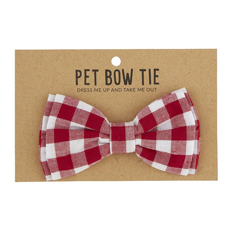 Pet Bow Tie - Red Buffalo Check