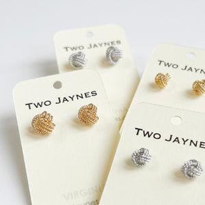 Knot Stud Earrings GOLD or SILVER