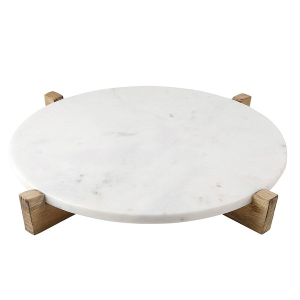 Marble Tray & Natural Mango Wood Stand TWO sizes