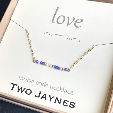 Morse Code Necklace - Love