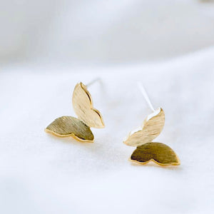 Minimalist Butterfly Stud Earrings GOLD or SILVER