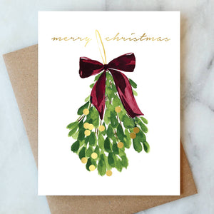 Mistletoe Christmas Card - Set of 6