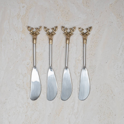 SS Gilded Deer Spreaders S/4