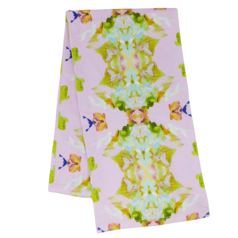 Stained Glass Lavender Tea Towel: One Size