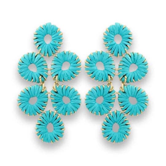 Raffia Wrapped Plaza in Teal