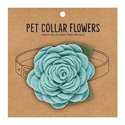 Pet Collar Flower - Large Aqua