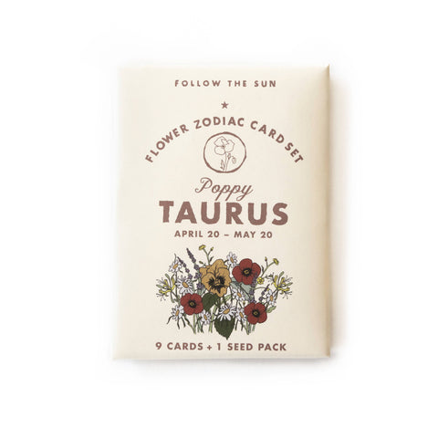 Flower Zodiac Sticker Card Set - Taurus (Apr 20 - May 20)