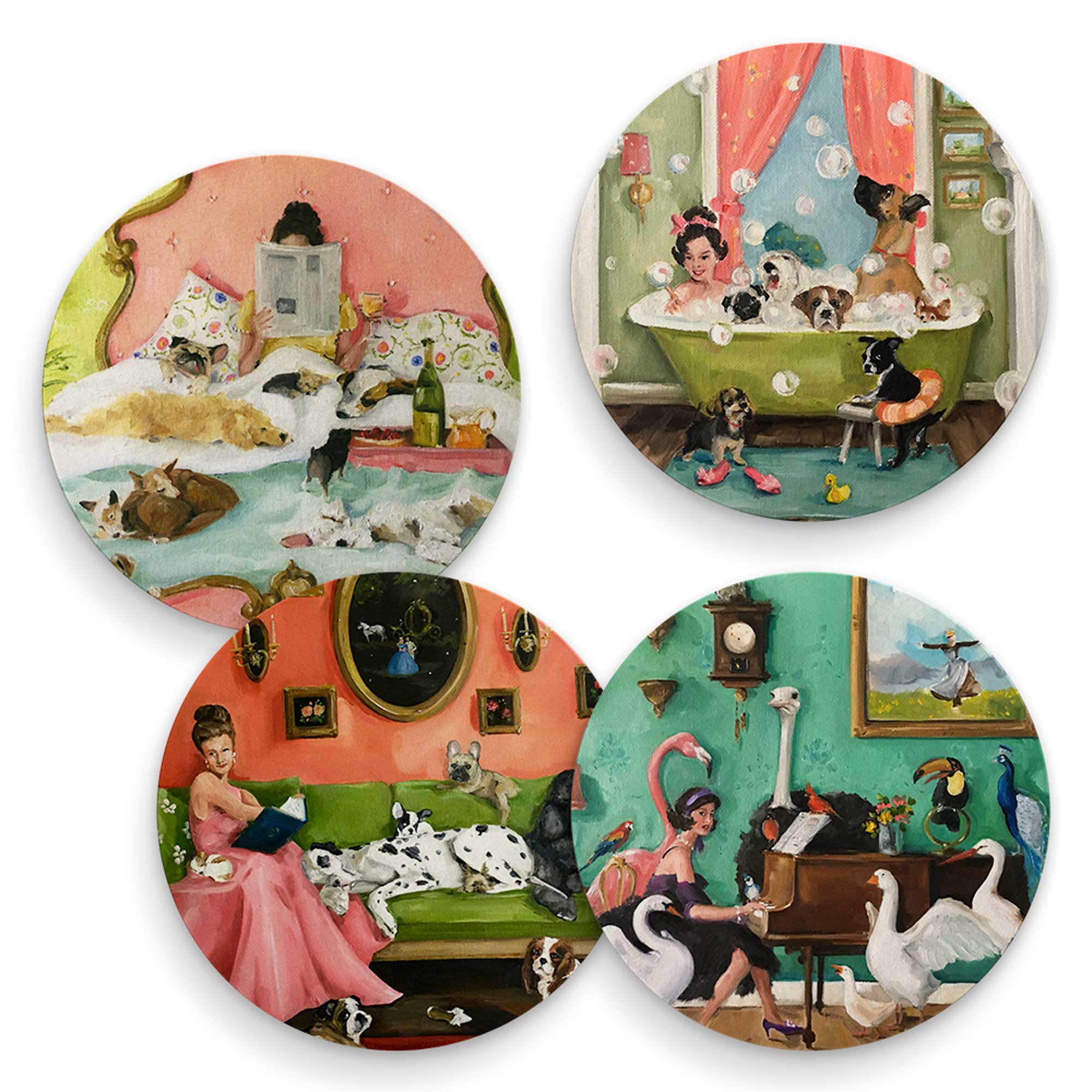 Cottage Life Coaster, 4 styles, sold individually
