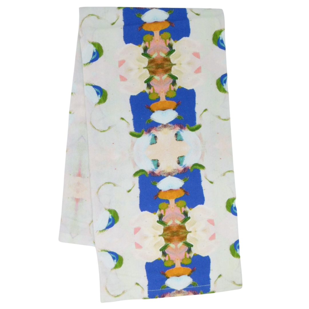 Monet's Garden Navy Tea Towel: One Size