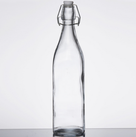 Glass Bottle with Wire Bail Swing Top