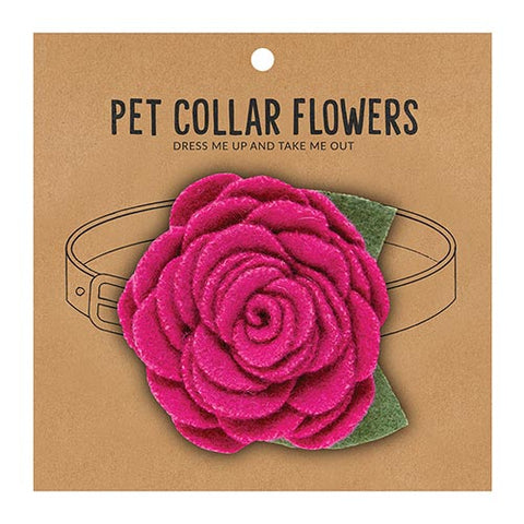 Pet Collar Flower - Medium Magenta