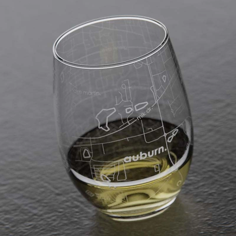 Auburn AL - Map Stemless Glass