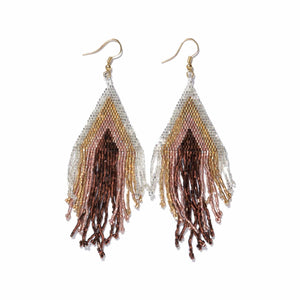 Earrings - Stripe Fringe, Metallic