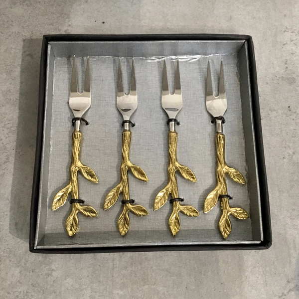 SS Gold Leaf Forks, S/4