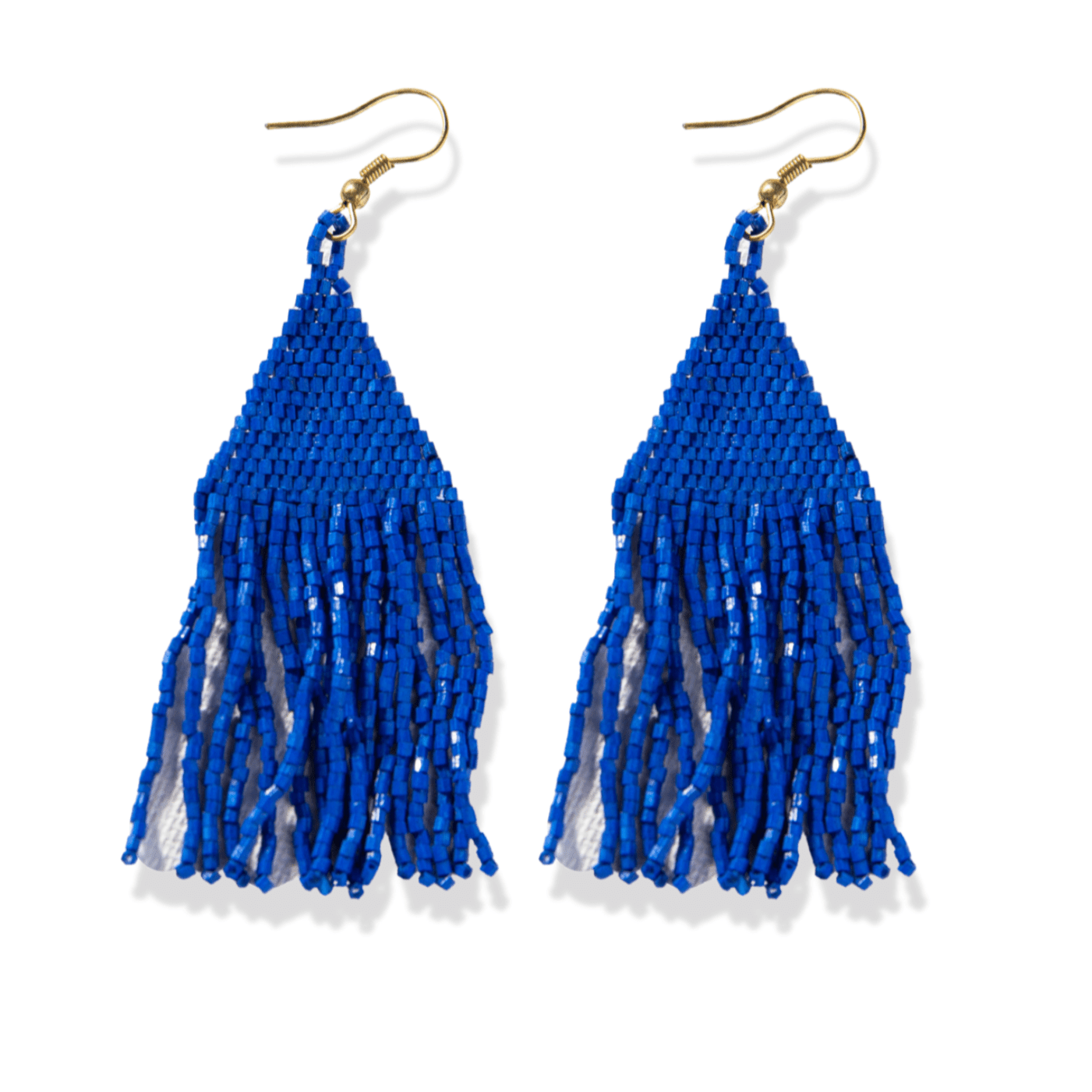 Earrings - Luxe Fringe, Lapis