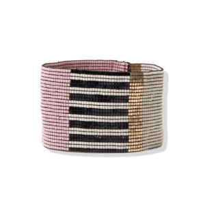 Bracelet - Block Stripe Stretch Wide, Blush